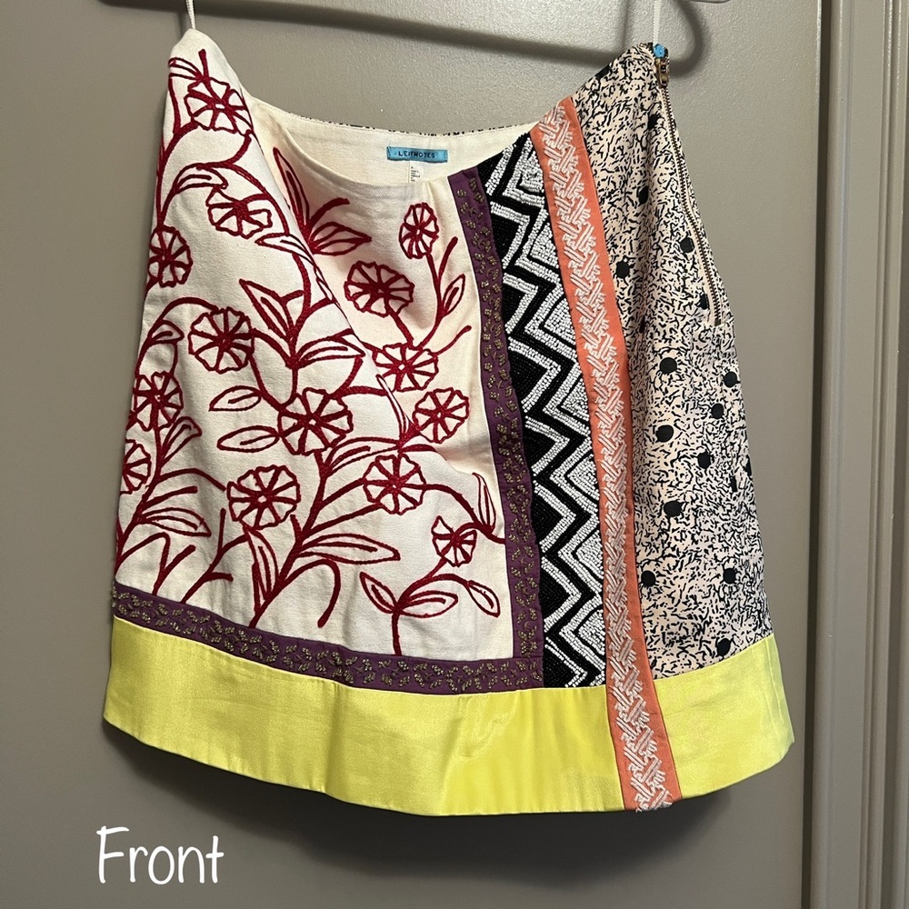 Vintage Anthropologie Boutique Statement Skirt w/Hand Beading & Embroidery Sz10